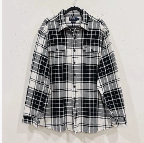 Polo Ralph Lauren Matlock Mens XL Heavyweight Flannel Work Shirt  - product listing photo