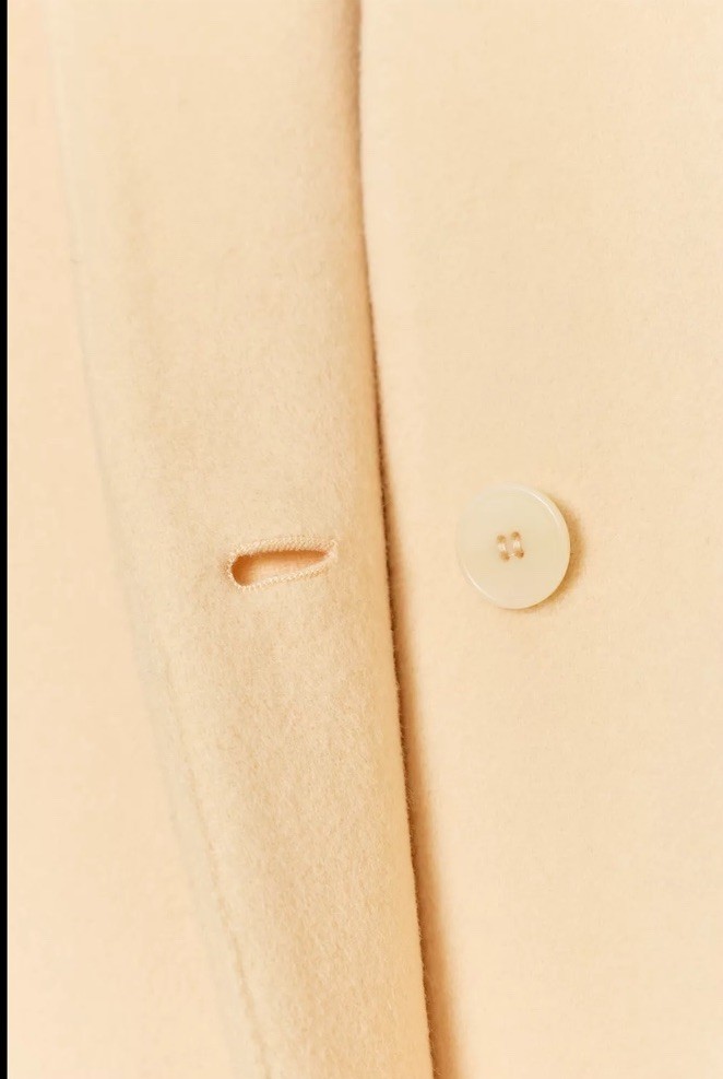 ZARA WOMAN ZW COLLECTION OVERSIZED WOOL BLEND LONG COAT , VANILLA , Sz S  thumbnail 19