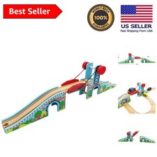 Compatible Train Lifting Bridge in Wood - Elevates Play for Toddlers Ages 3 