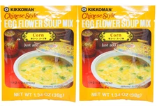Kikkoman Corn Egg Flower Soup Mix – Chinese Style (1.34 oz pouch, 2‑pack)