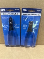 OTC 2 Pack CrimPro 4-In-1 Wire Service Tool Straight & Angled Stripper/Crimper