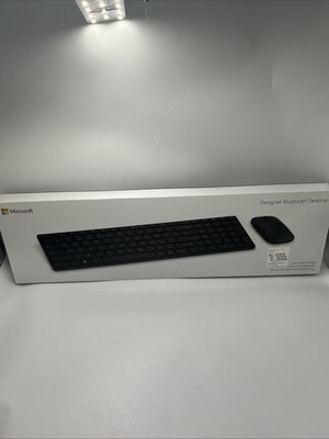 Microsoft Designer Bluetooth Desktop Tastatur und Maus Set - Schwarz (Neu Versiegelt)