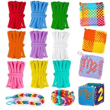 CCTVRTV 504 PCS Weaving Loom Loops Refill for Potholder Loom kit Elastic DIY A