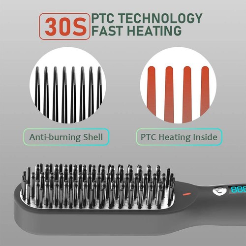 Cepillo Alisador Plancha Mini Portátil Pequeña Eléctrica Para Cabello Y Barba - Imagen 5 de 9