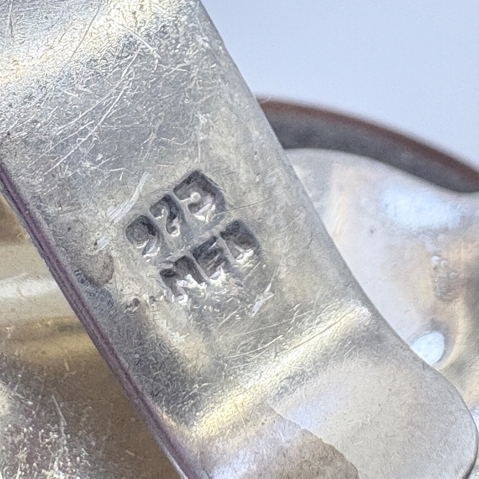 VTG Solid Sterling Silver 925 Scroll Leaf Design … - image 6