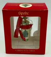 SPODE Porcelain GOLF BAG & CLUBS Christmas Tree Ornament - 3" tall - Mint in box