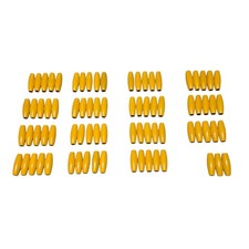 Lot of 78 Large Macrame Yellow Oblong Oval Wood Craft Beads, VGC