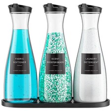 3 Pack Laundry Detergent Dispenser Container with Tray, 54OZ Liquid Laundry S... 0.19 per gallon