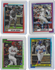 2025 Topps Chrome- 1990 Topps Baseball- Ohtani,Crews,Harper, Lindor