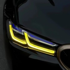 2020-2023 BMW 5 Series G30 CSL Style Yellow DRL LED Headlight Modules