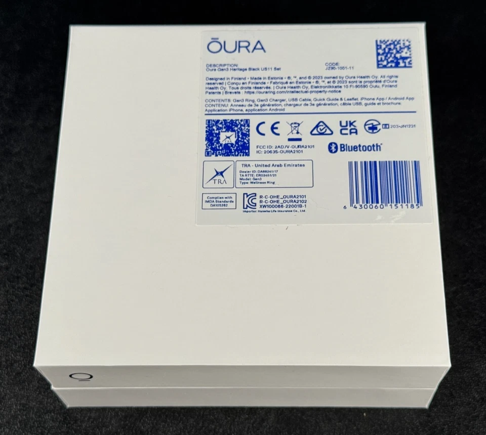 Oura Ring Gen 3 трекер сна, здоровья и активности - Heritage черный размер 11 - новый - Изображение 4 из 4