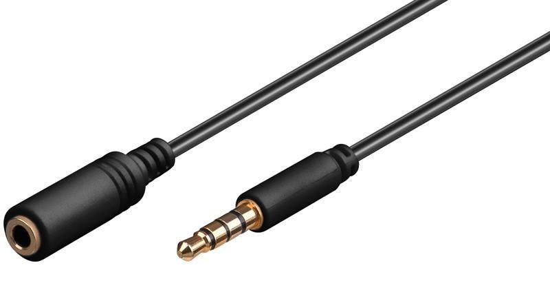 MicroConnect IPOD006B 3.5mm 4-pin 5m M-F Black
