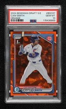2024 Bowman Chrome Draft Sapphire Edition Orange 24/25 Cam Smith PSA 10 15bb
