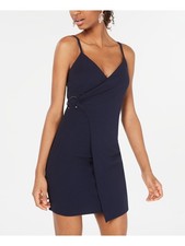 CRYSTAL DOLLS Womens Body Con Mini Dress Navy Spaghetti Strap Juniors 5
