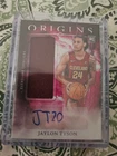 Jaylon Tyson 2024-25 Panini Origins RC Auto Patch Cleveland Cavaliers #RJA-JTC