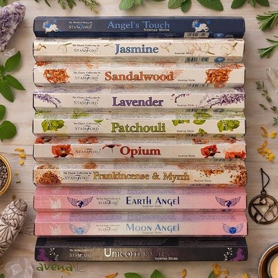 10 Stück Stamford Bestseller Räucherstäbchen Top Preis-Leistungs-Verhältnis! 10 x Best Hex Packs.