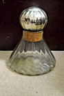 Vintage Mexican Hand Blown Glass Decanter with Mercury Glass Stopper — photo 1