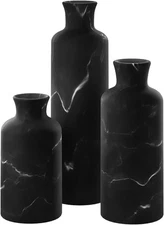 Creative Scents Black Marble Look Vase Set - Vases Matte 