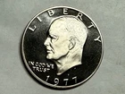 Photo of a 1977-S Eisenhower Dollar Proof from an eBay listing that sold on Jul 16, 2026