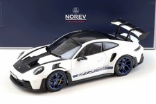 Norev 1/18 Porsche 911 992 Gt3 Rs Weissach Package 2022 White/Indigo Blue Open/C