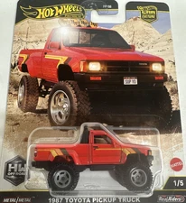 87 Toyota Pickup Truck Red #1of5 Hot Wheels Car Culture Off Road New in Package