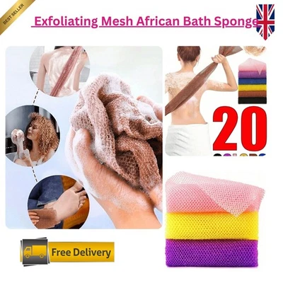 Exfoliating Mesh African Bath Sponge Back Scrubber African Net Long Net