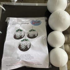 Pinflair 3D Sequin Kit - Christmas puddings with 4 extra balls