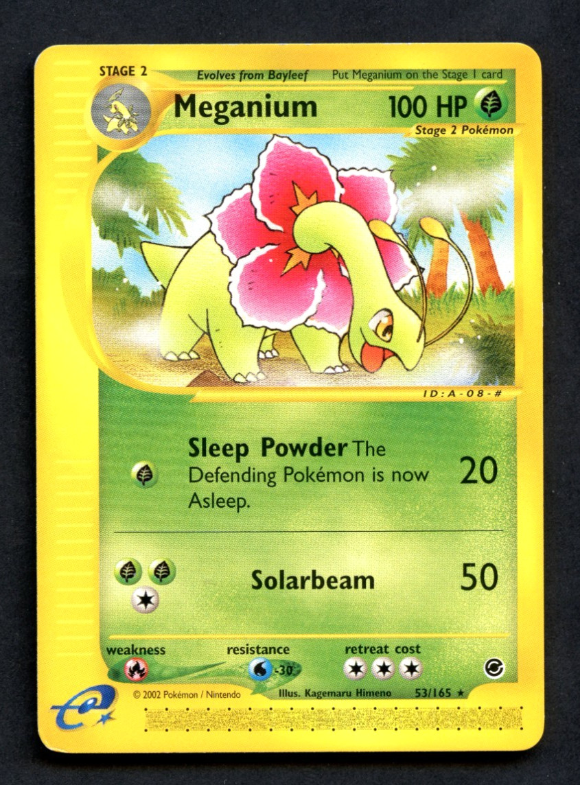 Pokemon Card: MEGANIUM Expedition 53/165 Rare 2002 (LP)