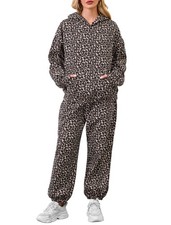 Camo Women's Sweatsuit Set 2 Piece Hoodie  Joggers Fall Lounge Outfit 80s Style