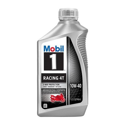 Mobil 1 Racing 4T Full Synthetic Motorcycle Oil 10W-40, 1 Quart (FREE SHIPPING)
