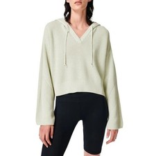 Sweaty Betty Womens Crop Hoodie Slouchy Knit Green 8