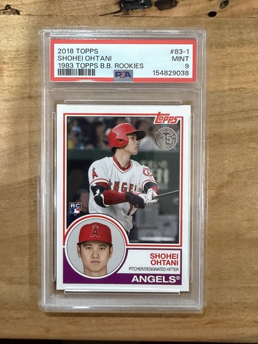 2018 Topps - 1983 Topps Design Rookies Shohei Ohtani RC Angels #83-1 PSA 9 💥