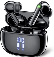 Wireless Earbuds Bluetooth Headphones, Ear Buds with Deep Bass, Deepblack