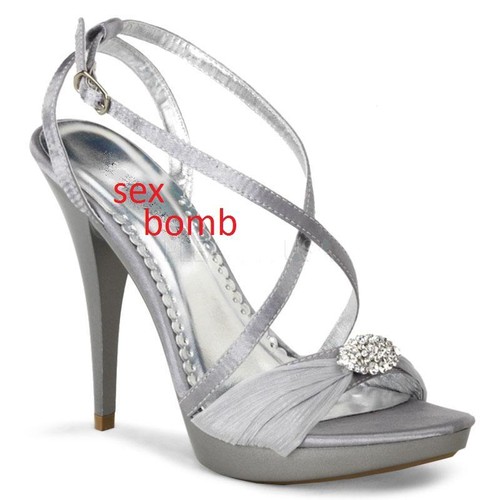 sandalo argento con tacco 13 cm SL2100 | Scarpe
