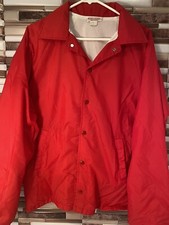 Vintage Hartwell Button Up Jacket Blank Red Size Medium 80s 90s Made In USA