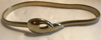 Accessocraft NYC Gold Schlangen Stretchgürtel mit abnehmbarer Schnalle 27.5