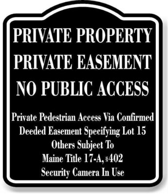#ad Private Property Private Easement No Public Access BLACK Aluminum Composite Sign $36.99