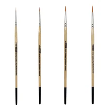 AS-4 Student Golden Synthetics  Detail Brush Set 4 pcs