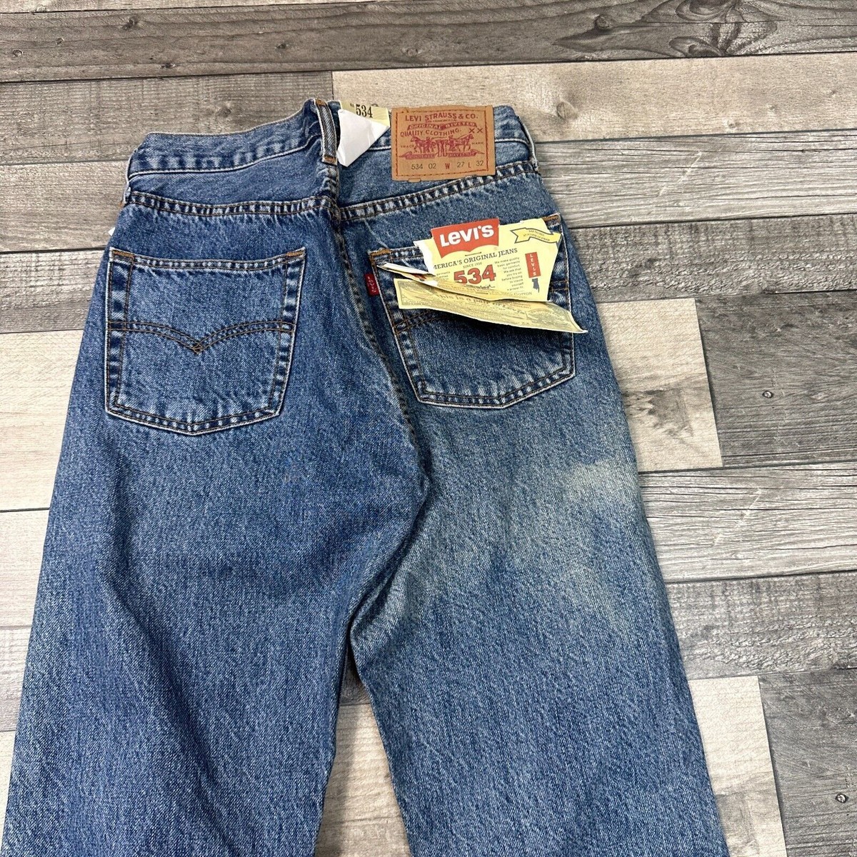 Levis 534 Denim Jeans Slim Fit Wash Blue Womens W27 L32 | eBay