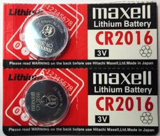 2 PK CR2016 MAXELL (MADE IN JAPAN) DL2016 ECR2016 (GREAT EXP 12/2034) FREE SHIP