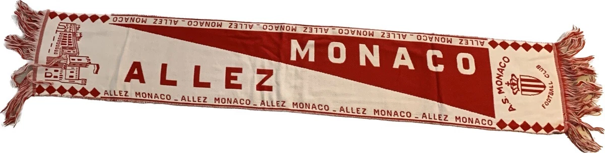 Écharpe Supporter Vintage AS Monaco - Allez Monaco Club Des Supporters - Ancienne