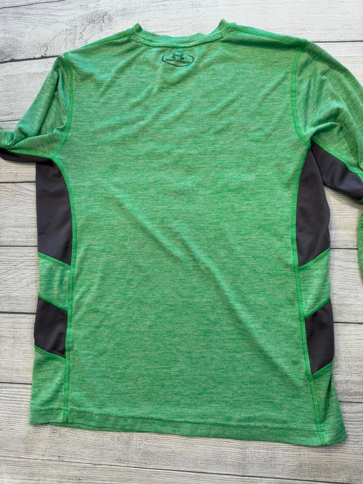 Under Armour Fish Shirt Mens Medium Green Rashguard Fishing Sun Protection - Image 4 of 4