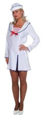 Matrosen Marine Kostüm Kleid Matrosin Damen Uniform Jacke Rock Kappe Mütze Hut