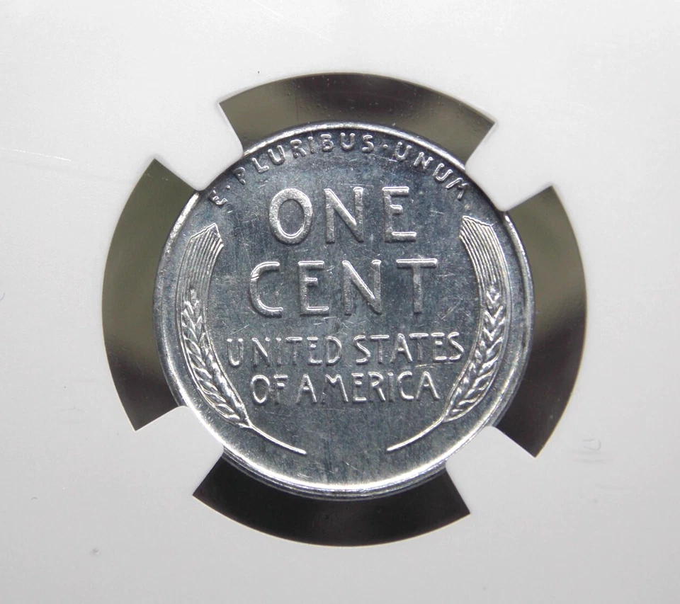 1943 "S" Lincoln Wheat STEEL Cent 1c NGC MS65 PL #001 *PROOF LIKE* ECC&C, Inc. - Image 2 of 4
