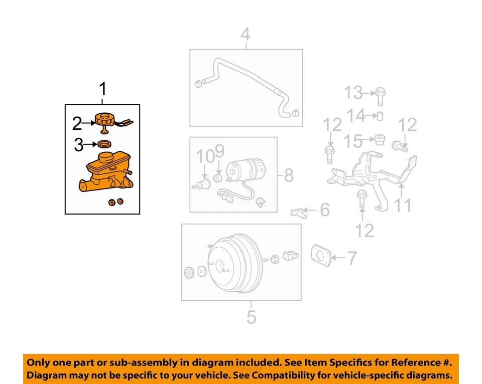 Used Brake Master Cylinder fits: 2002 Acura Rl  Grade C - Image 3 of 4