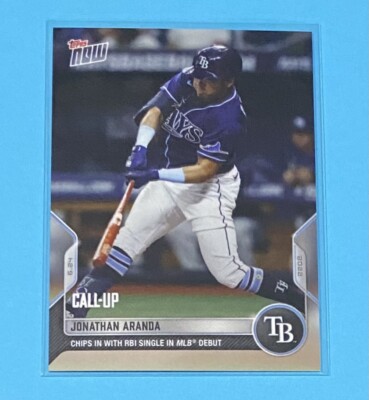 2022 MLB Topps Now Jonathan Aranda Call-Up RBI SINGLE MLB DEBUT Rays #407 SP  