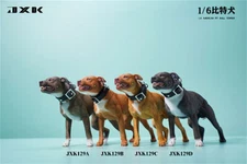 JXK 1/6 American Pit Bull Terrier Model Animal Figure Pet Dog Collector GK Decor