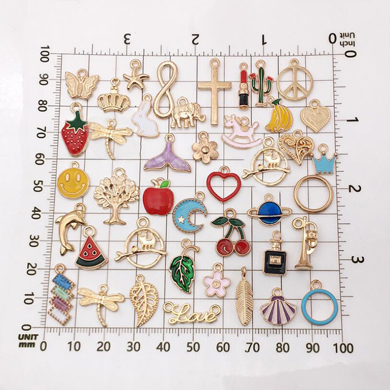 HEANUJJ 20 Pieces Alloy Enamel Animal Keychain Charms In