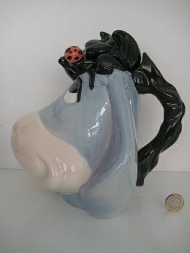 DISNEY COLLECTION LARGE EEYORE HEAD PAUL CARDEW DESIGN NOVELTY TEA TEAPOT POOH - Picture 2 of 11
