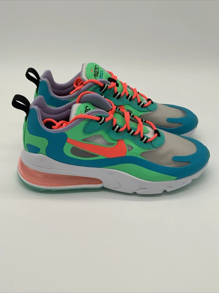 Nike Air Max 270 React Electro Green Lagoon Size 9W AT6174 300 - Image 4 of 4